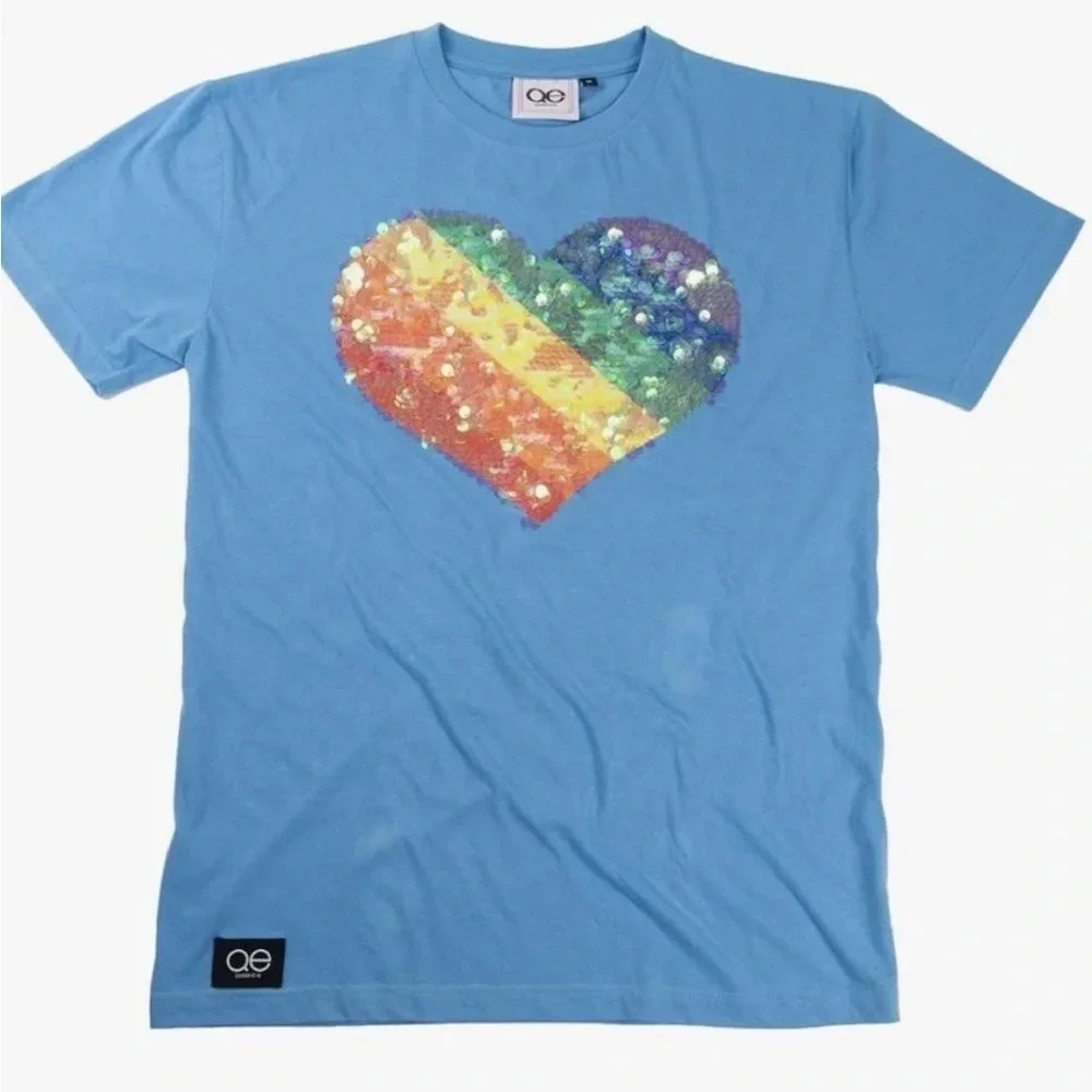 NWT Queer Eye Rainbow Heart T-shirt Size 2XL